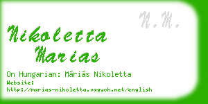 nikoletta marias business card